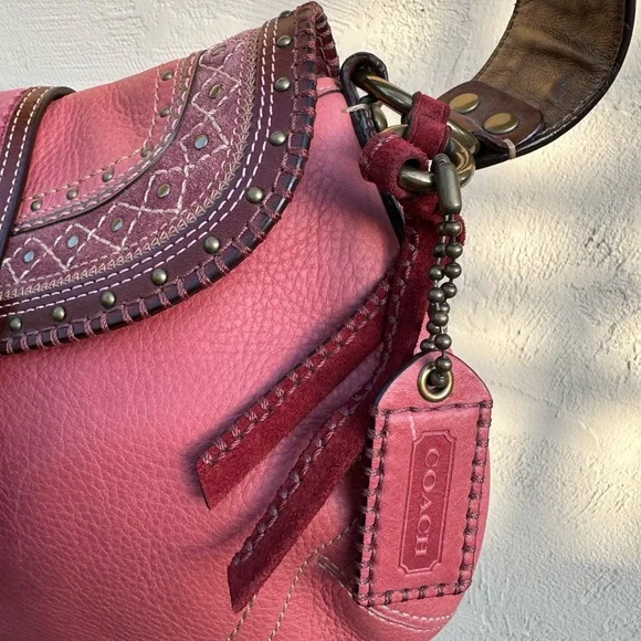 🌺Y2k/ Vintage Coach Pink Soho Shoulder Bag F10479 🌺 - Picture 6 of 10